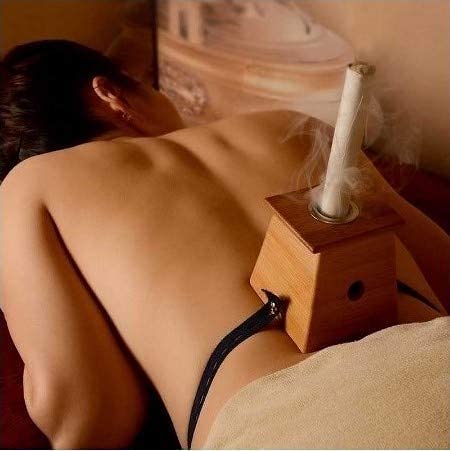 Acupuncture Moxa Stand Holder Wooden, Copper Moxa Stand Moxibustion Box Acupuncture Relaxation Roller Stick Holder