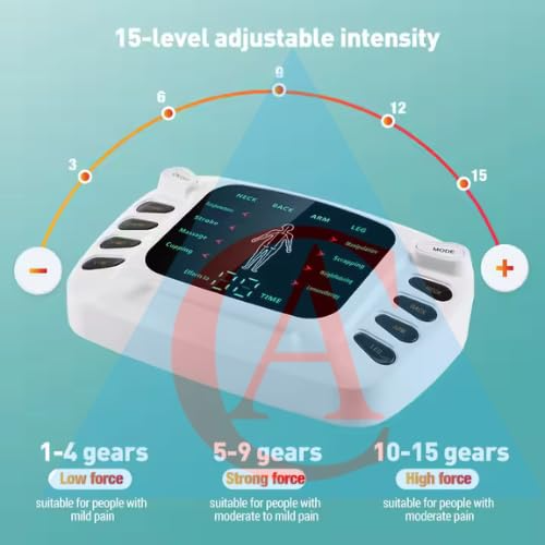 Electronic Pulse Body Massager Therapy Stroke Slimming Machine For Pain Relief&Fitness Acupuncture Therapy Machine English Version For Pain Relief&Fitness, White
