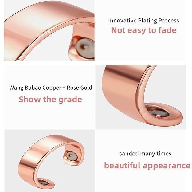 Magnets Blood Sugar Control Ring Adjustable Magnetic Therapy Ring for Blood Sugar Management Lymphatic Drainage, Pain Relief Multicolour