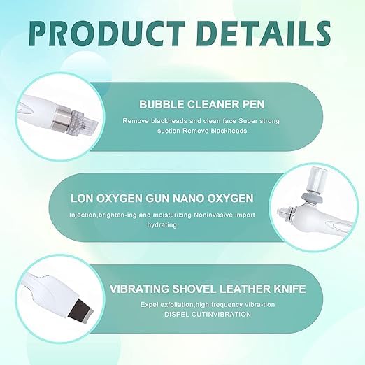 7 In 1 Hydrafacial Machine (Double Motor) With Training Video, Hydra Facial Microdermabrasion Machine, Deep Clear Hydrofacials Machine Best For Salons/Parlour & Skin Clinics