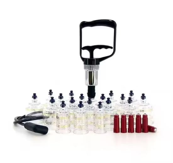 korean Cupping Cups Set of 19 Vacuum Cupping Therapy Set Massage, 10 Acupressure Pointers Included Vacuum Suction Cups Jar Vacuum Hijama Korea Cupping Therapy Kit