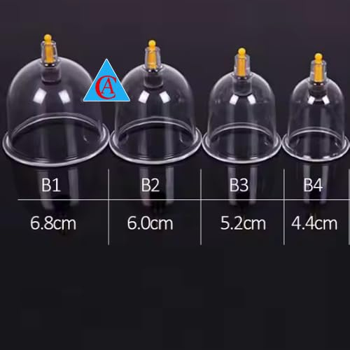 HIJAMA Cupping Kit Vacuum Cupping Set Hijama Cup Dry Cupping Physiotherapy Cups (50, 1)