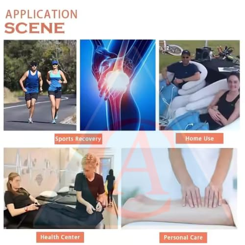 Air Compression Leg Massager with Handheld Controller, Intensity for feet, Calf and Thigh, Corded Electric, Black Leg Massager for Pain Relief Air Compressor