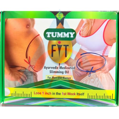 Tummy Slimming Cream and Oil 4pcs Combo Pack Tummy Fit Ayurvedic Silmming Oil Waist & Tummy Trim Fights Cellulite and Reduces Flab For a Flatter and Firmer Waist Helps Tone Muscles