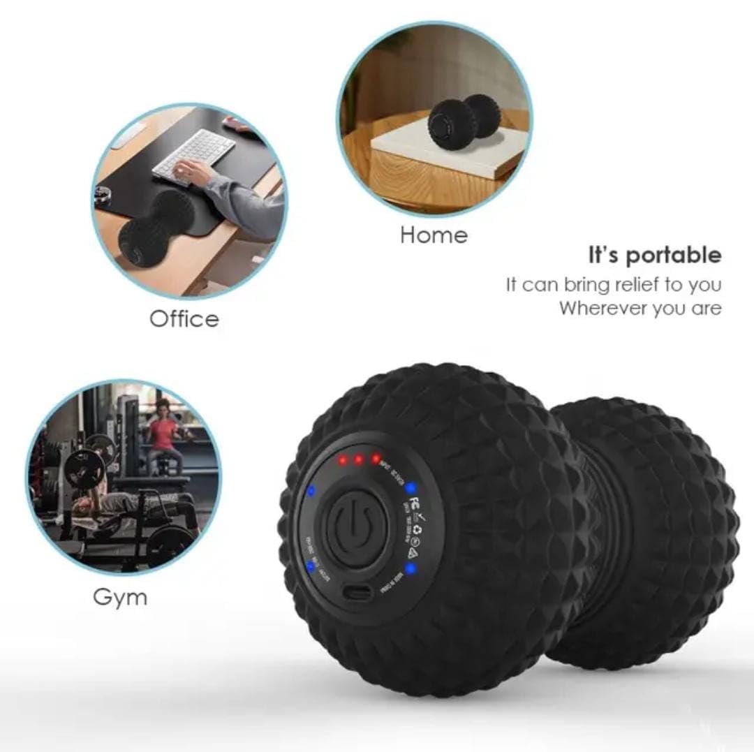 Peanut Massager Roller Vibrating Roller Safe and Effectic Pain Relief Vibreting Neck,waist,arm,leg Textured Massage Surface Deep Tissue Body massager