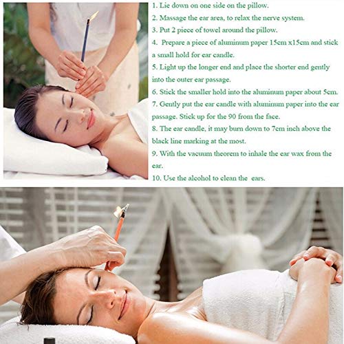 Ear Candles With Ingredients for Ear Treatment, Wax Removal Cleaner and Coning Treatment Ear Wax Removal Cleaner Coning Therapy Fragrance Candling Candles