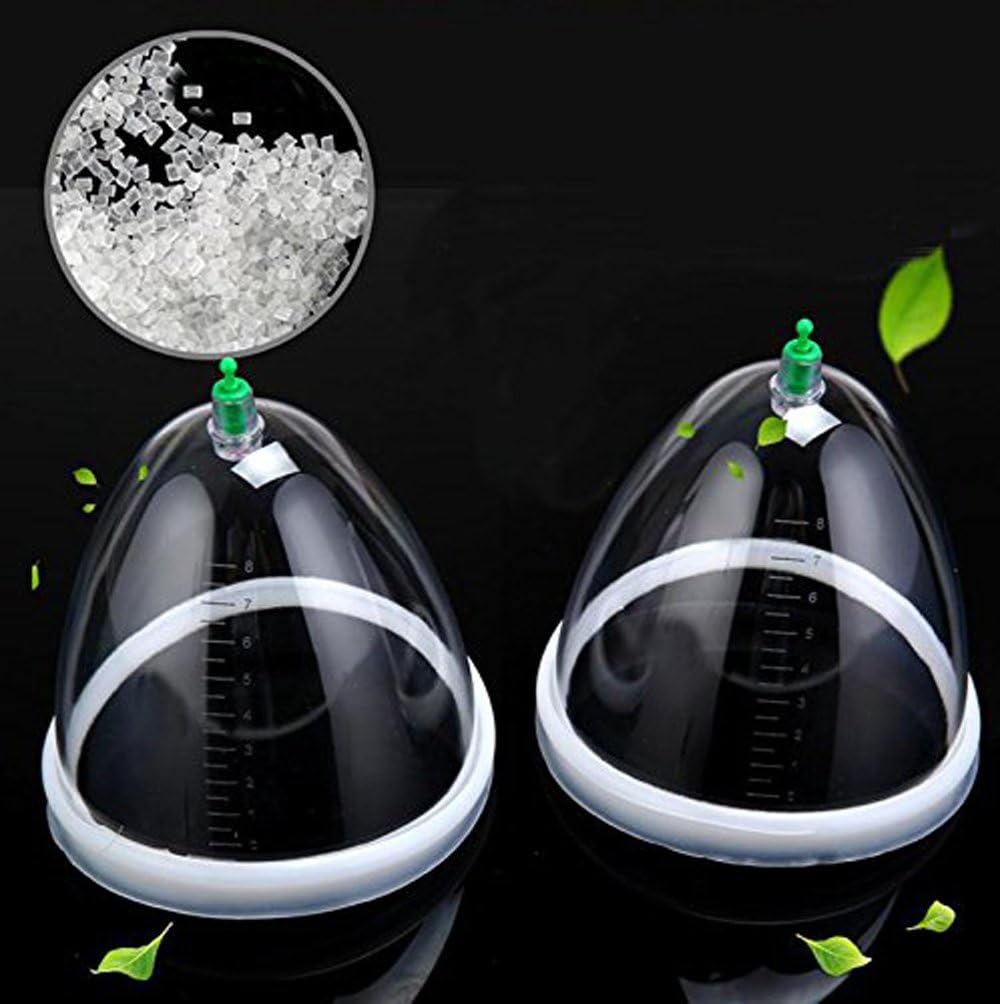 Cupping Cups Woman Bre ast Pump Enlargement Cup Masager Twin 2 Suction Cup with Manual Pump Set Body Cupping Massager