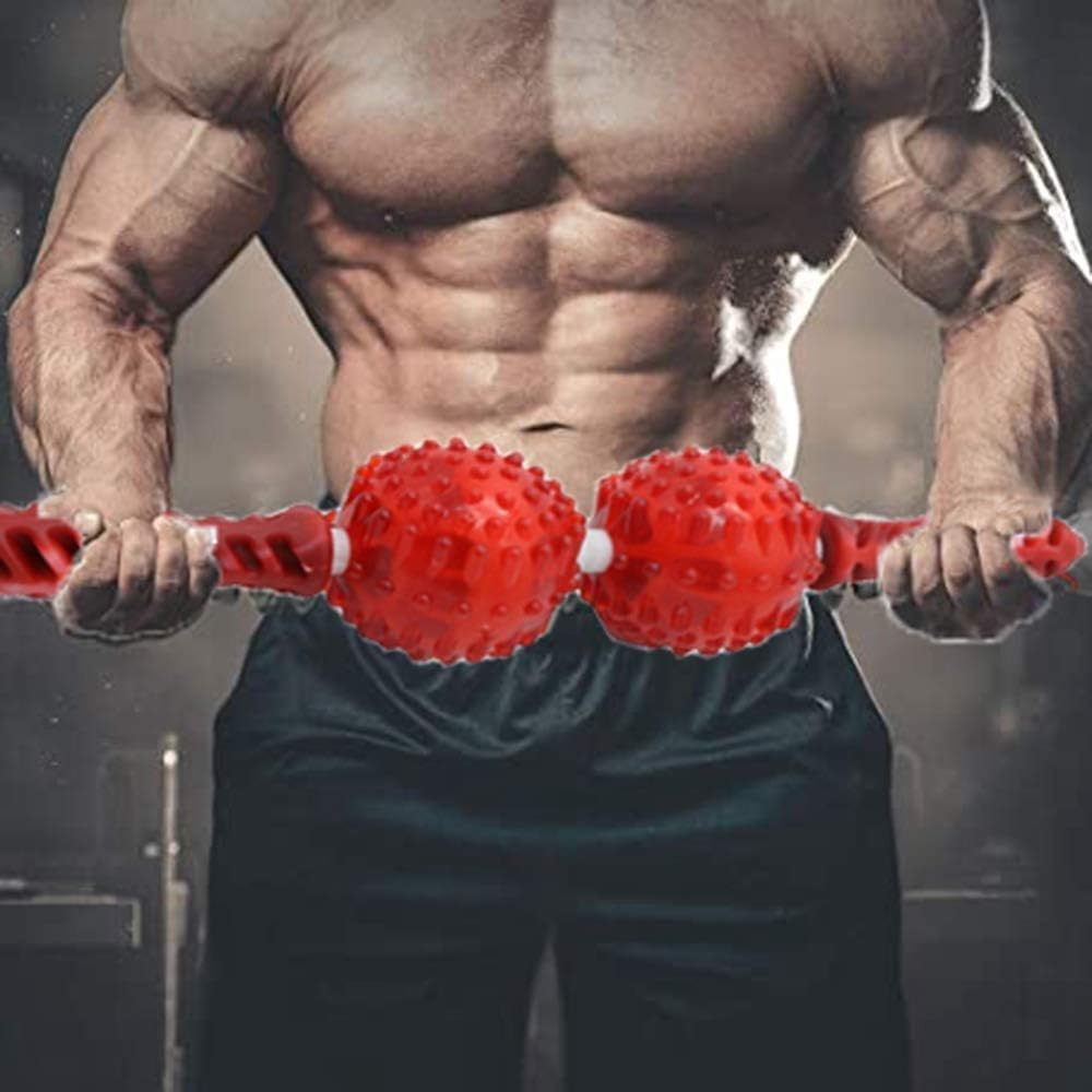 Muscle Roller Massage Stick 45cm Muscle Roller Yoga Massage Roller Ptick Point Body Massager Relieves Cramping Pain and Tension Relief Tool for Foot and Back Recovery Pain Relief