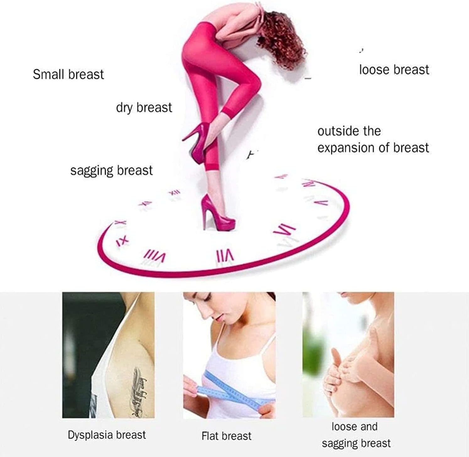 Electric Chest Breast Massager Cupping Cup Set, Breast Enhancement Instrument, for Women Lift Breast Growth and Anti Sagging Massage Stimulator, Single Cup