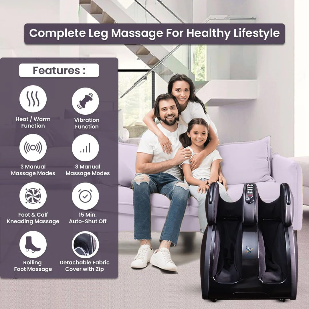 Leg Massager Foot Massager Machine for Pain Relief Electric with Digital Display Feet Massager for Blood Circulation Soothing Heat Removable Cover Foot Calf Machine With Airbags Vibration For Home Calf Thighs Knee Pain Relief