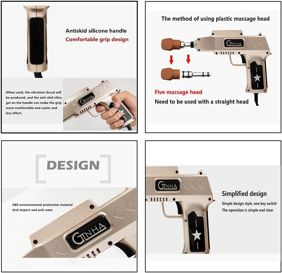 Chiropractic Gun Chiropractic Adjusting Tool Electric Instrument Impulse Actuator Massager Therapy Massage Gun GINHA Chiro Gun