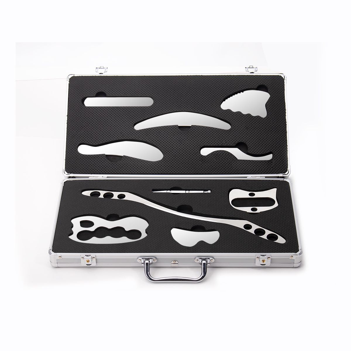 Manual Stainless Steel Gua Sha Handheld Massager Scraping Neck Massage Tool Set - Iastm Tools Great Soft Tissue Mobilization Tool IASTM Tools set of 10pcs