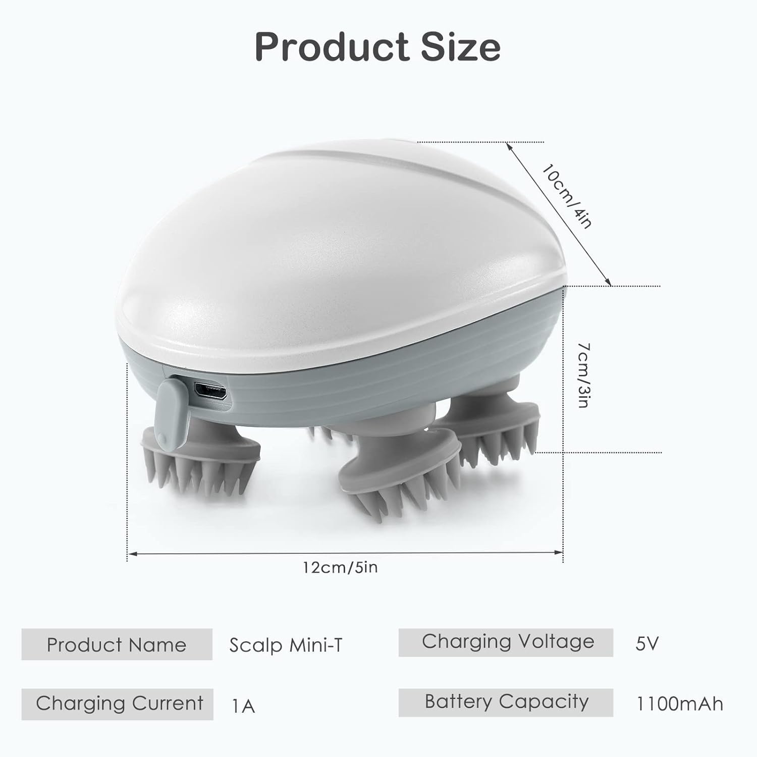 Electric Head,Scalp Massager | Rechargeable Head Kneading Massage Machine | 3 Speed Mode Handheld.Portable,Scalp Scratcher Body Massager for Hair Growth,Deep Clean & Stress Relaxation