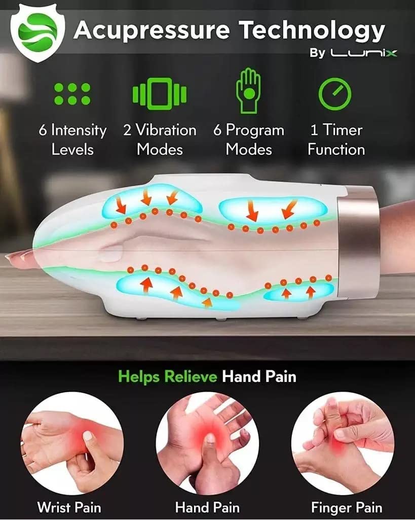Smart Hand Acupressure Device For Acupuncture Palm Acupressure Machine Electric Hand Guard Massager For Numbness Point Portable Hand Therapy Massager