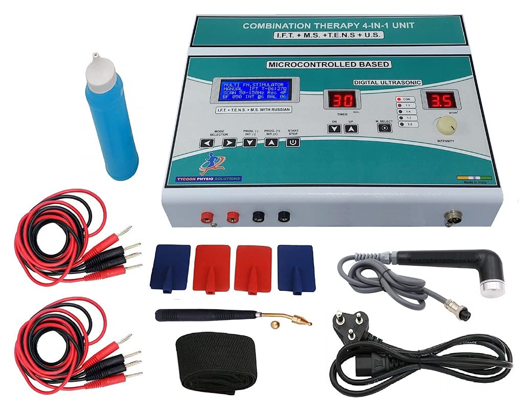 Physiotherapy Machine for Clinic, Home and Home Visit Doctor US, IFT,TENS+MS 2 Year Machine Warranty