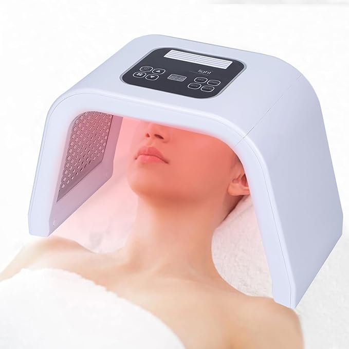 Best Red Light Devices, 7 Color Red Light Machine for Face and Neck, LED Facial Skin Care Beauty Tool At Home Omega Light 7 colour led photon light therapy Omega