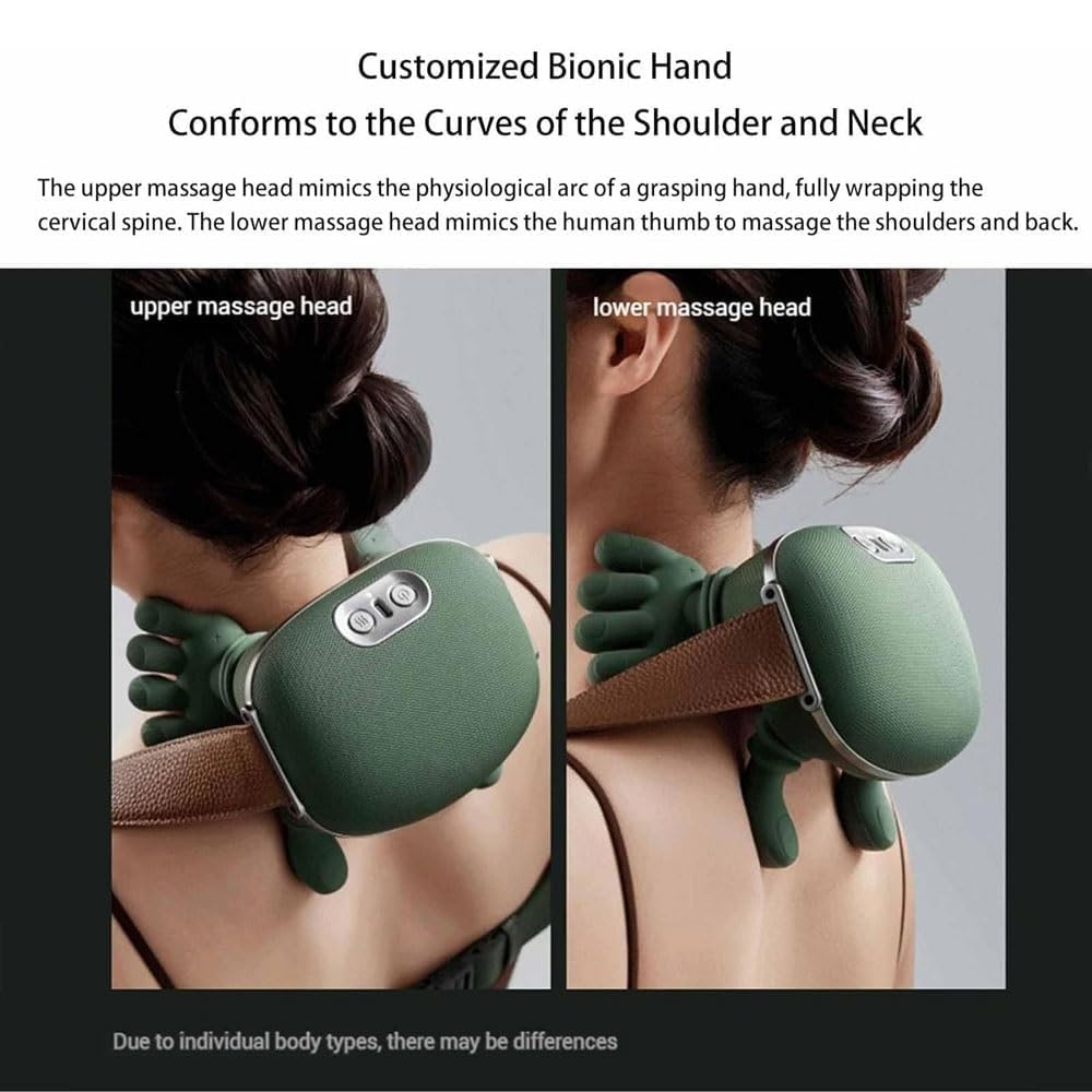 Neck Massager Shiatsu Neck and Back Massager 4D Kneading Massage, Human Hand Design for Pain Relief