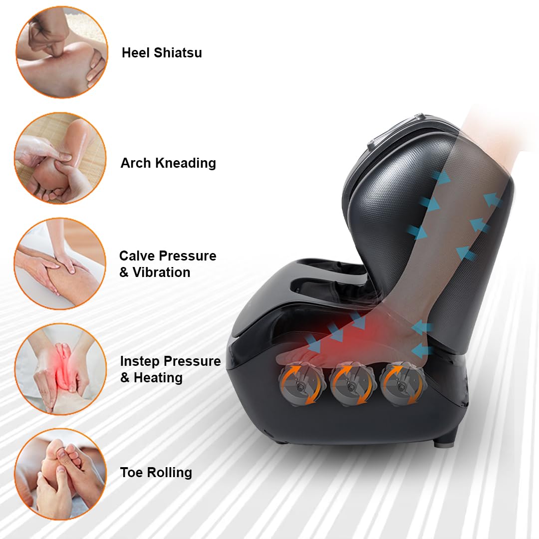 Leg Massager Foot Massager Machine for Pain Relief Electric with Digital Display Feet Massager for Blood Circulation Soothing Heat Removable Cover Foot Calf Machine With Airbags Vibration For Home Calf Thighs Knee Pain Relief