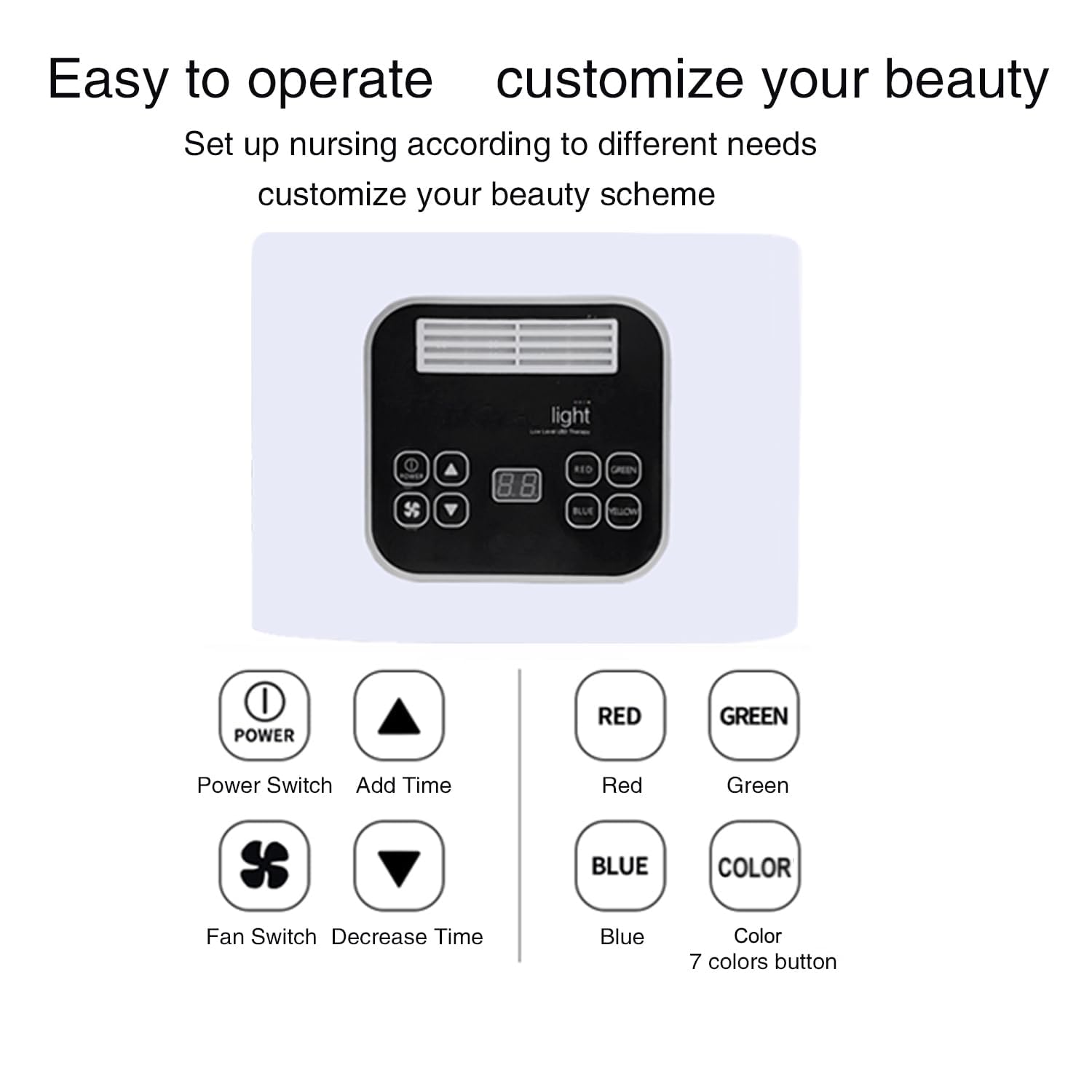 Best Red Light Devices, 7 Color Red Light Machine for Face and Neck, LED Facial Skin Care Beauty Tool At Home Omega Light 7 colour led photon light therapy Omega