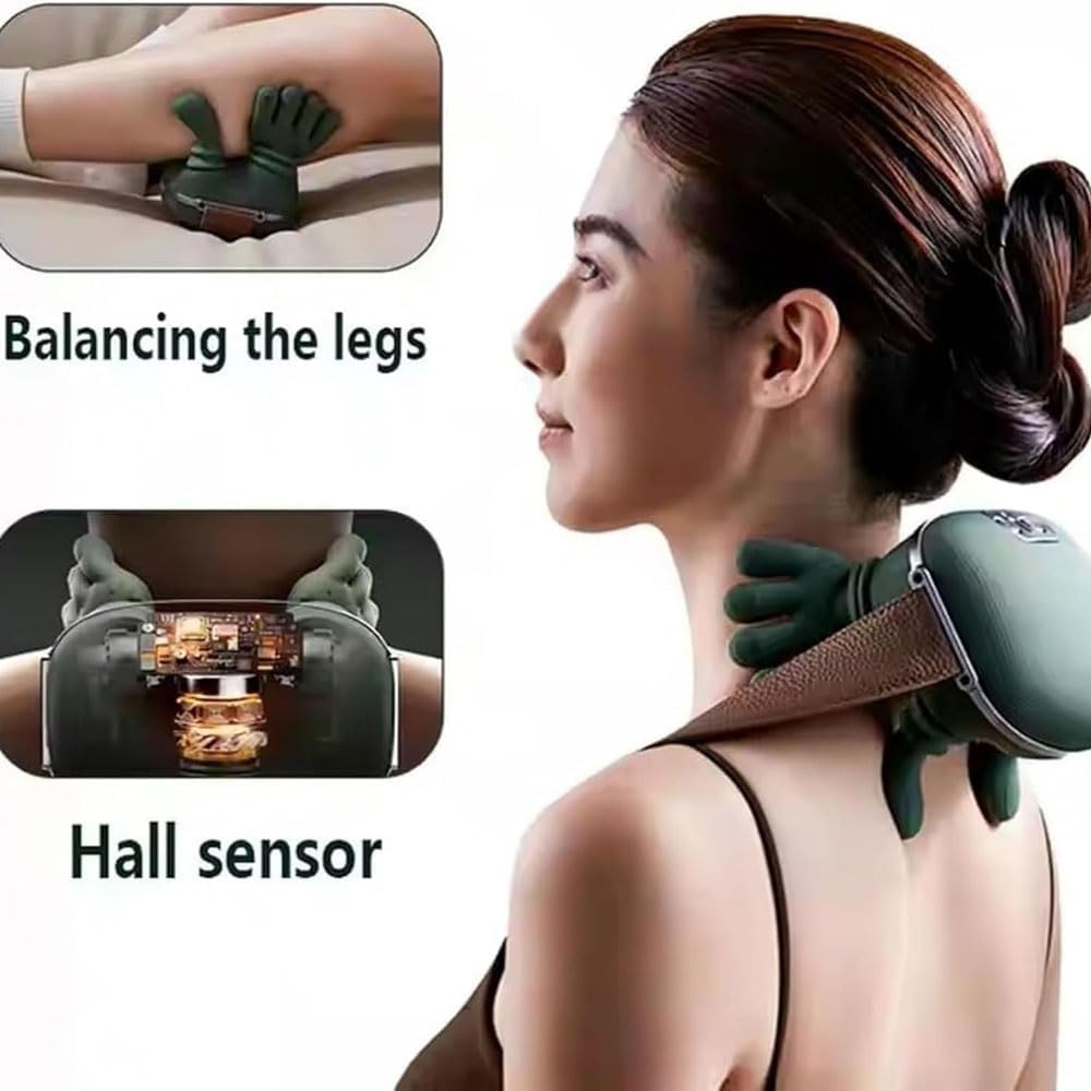 Neck Massager Shiatsu Neck and Back Massager 4D Kneading Massage, Human Hand Design for Pain Relief