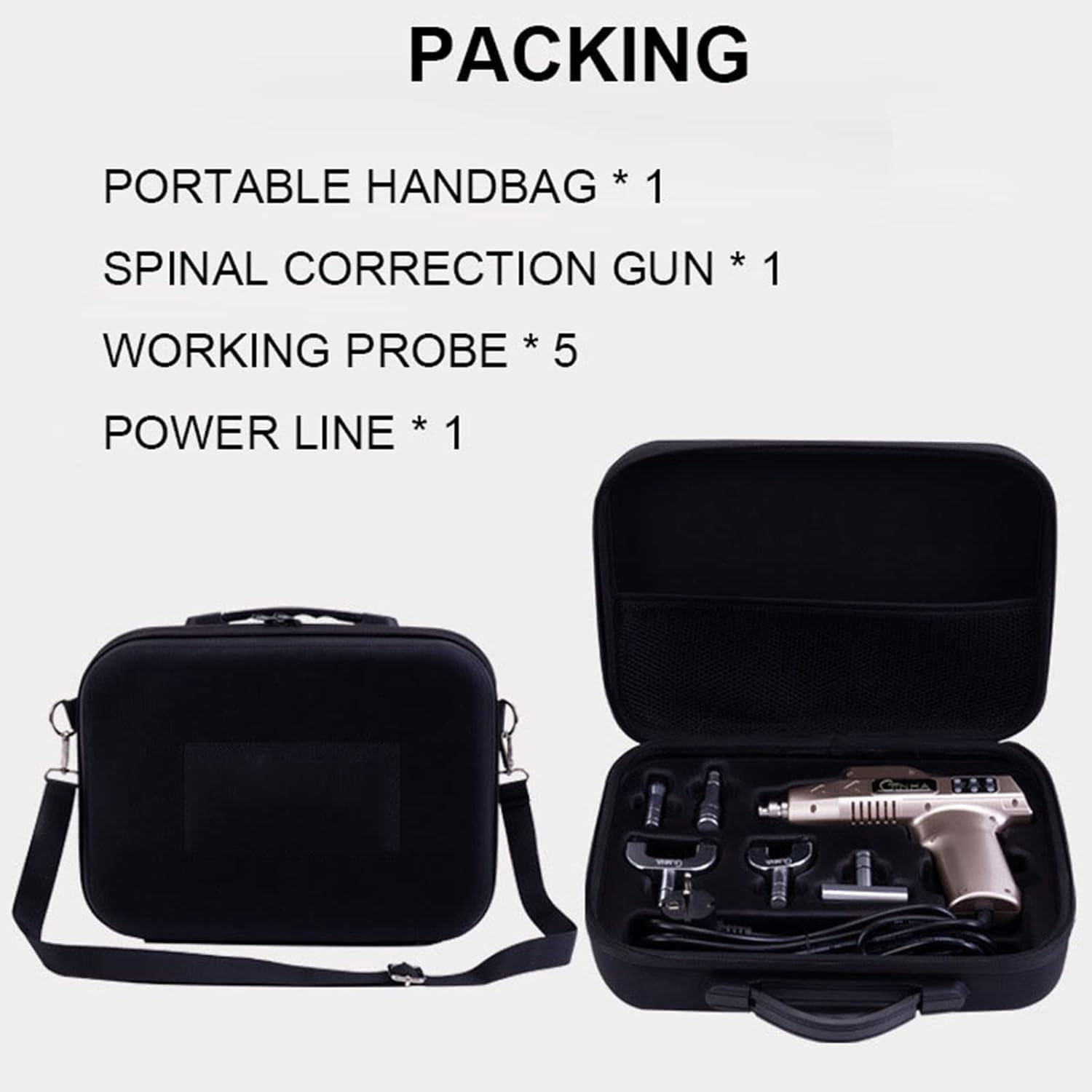 Chiropractic Gun Chiropractic Adjusting Tool Electric Instrument Impulse Actuator Massager Therapy Massage Gun GINHA Chiro Gun