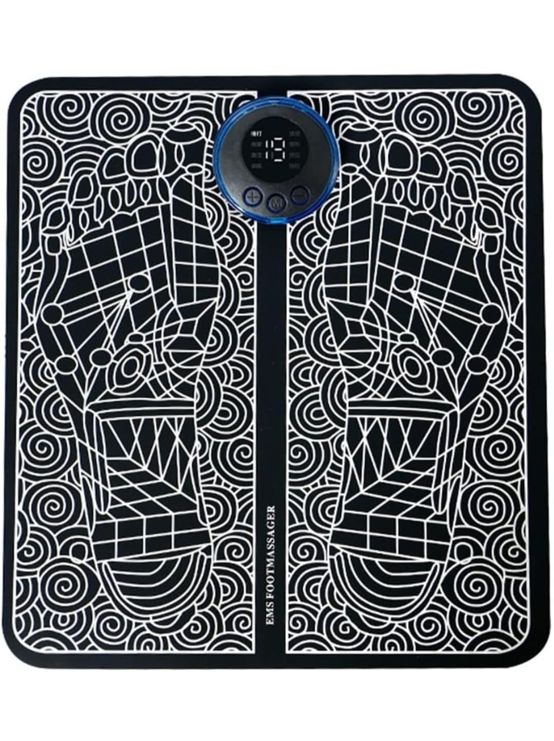 Wireless Electric EMS Foot & Body Massager – Rechargeable Folding Pain Relief Mat with 8 Massage Modes & 19 Intensity Levels – Portable Muscle (FOOT AND BODY MASSAGER)