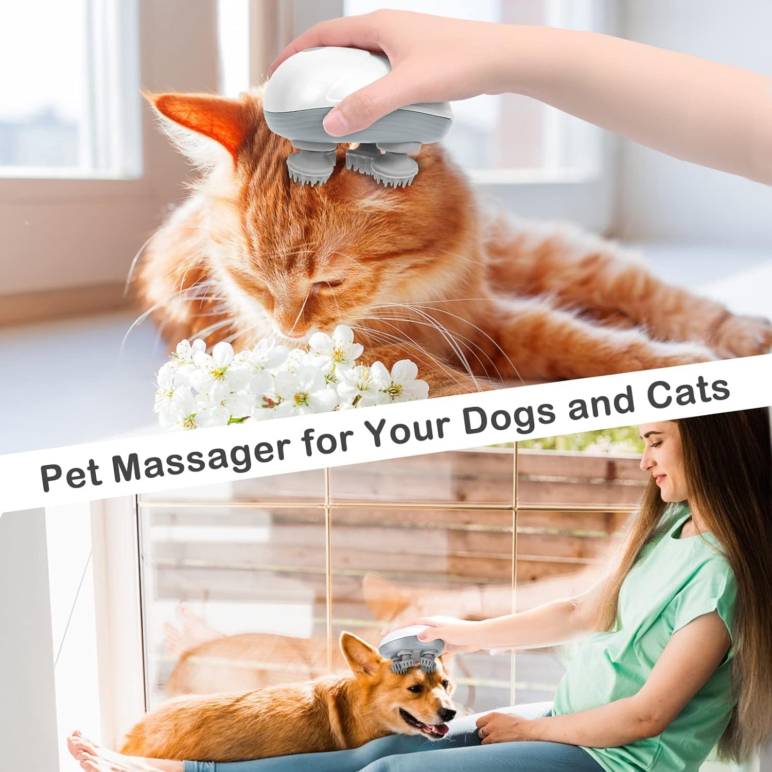 Electric Head,Scalp Massager | Rechargeable Head Kneading Massage Machine | 3 Speed Mode Handheld.Portable,Scalp Scratcher Body Massager for Hair Growth,Deep Clean & Stress Relaxation