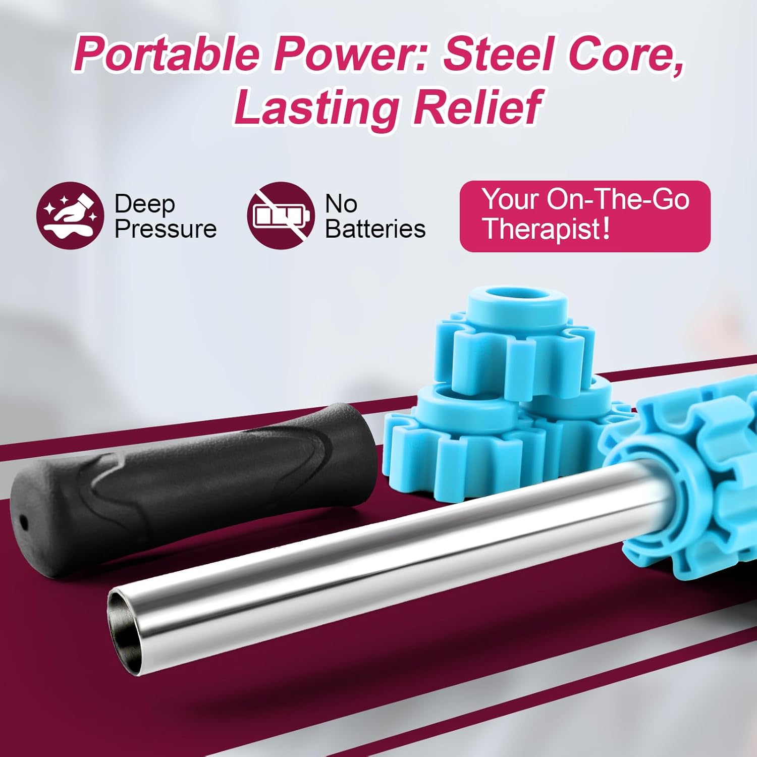 Muscle Roller Stick for Athletes, Liposuction Massage Roller Stick for Exercise Runners, Therapy Manual Massager Stick Tool for Relief Muscle Soreness, Trigger Points, Help Calf, Leg, Back Recovery