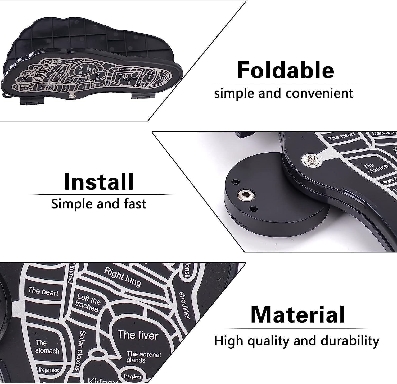 Wireless Electric EMS Foot & Body Massager – Rechargeable Folding Pain Relief Mat with 8 Massage Modes & 19 Intensity Levels – Portable Muscle (FOOT AND BODY MASSAGER)