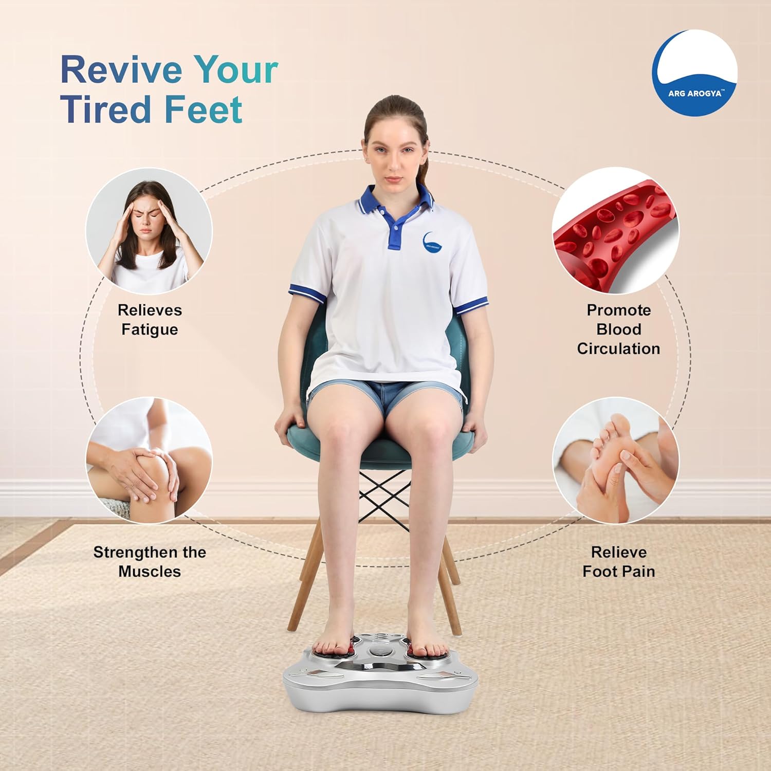 Electric Foot Massager Machine for Pain Relief Electric Foot Massage Machine Foot Massager- Electric Foot Massager Machine for Pain Relief