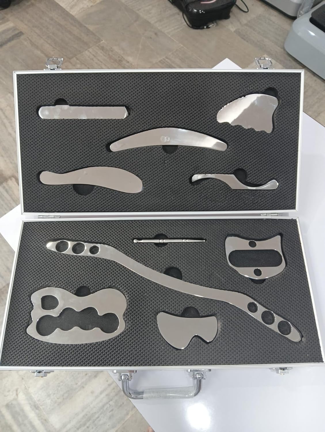 Manual Stainless Steel Gua Sha Handheld Massager Scraping Neck Massage Tool Set - Iastm Tools Great Soft Tissue Mobilization Tool IASTM Tools set of 10pcs