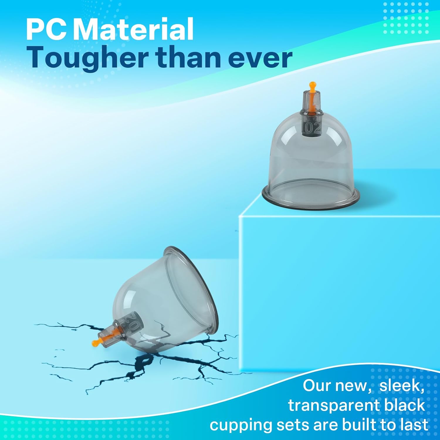 Massage Therapy Cupping Kit, Home Silicone Chinese Physical Therapy Cupping Set, Professional Muscle Cupping Tool with Pump and Suction Cups for Reduction