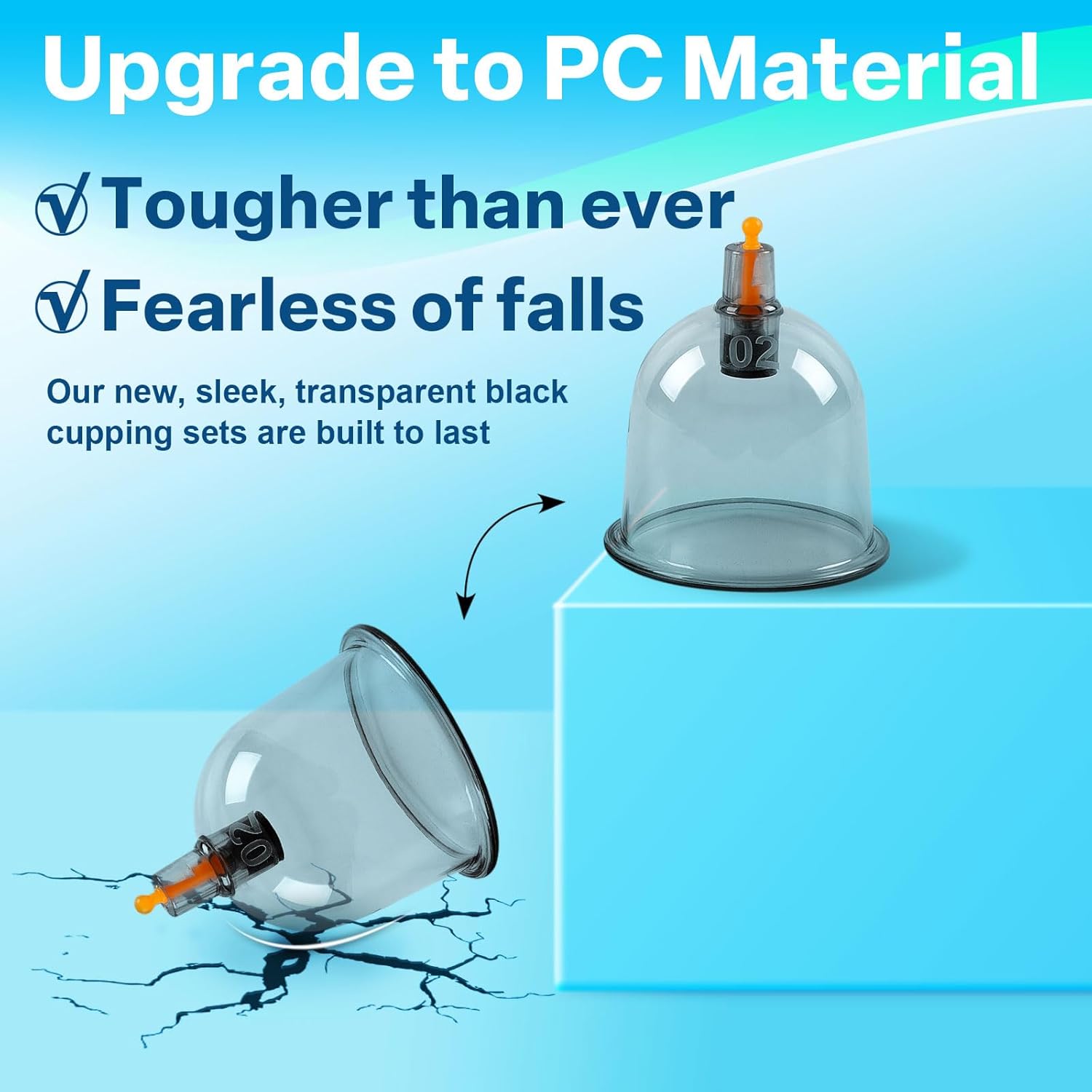 Massage Therapy Cupping Kit, Home Silicone Chinese Physical Therapy Cupping Set, Professional Muscle Cupping Tool with Pump and Suction Cups for Reduction