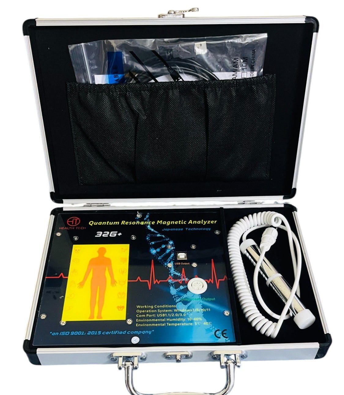 32g+ Quantum Body Analyzer, 32G Bio-Resonance Scanner, Health Checkup Machine with 55 Reports, Windows 7 Compatible