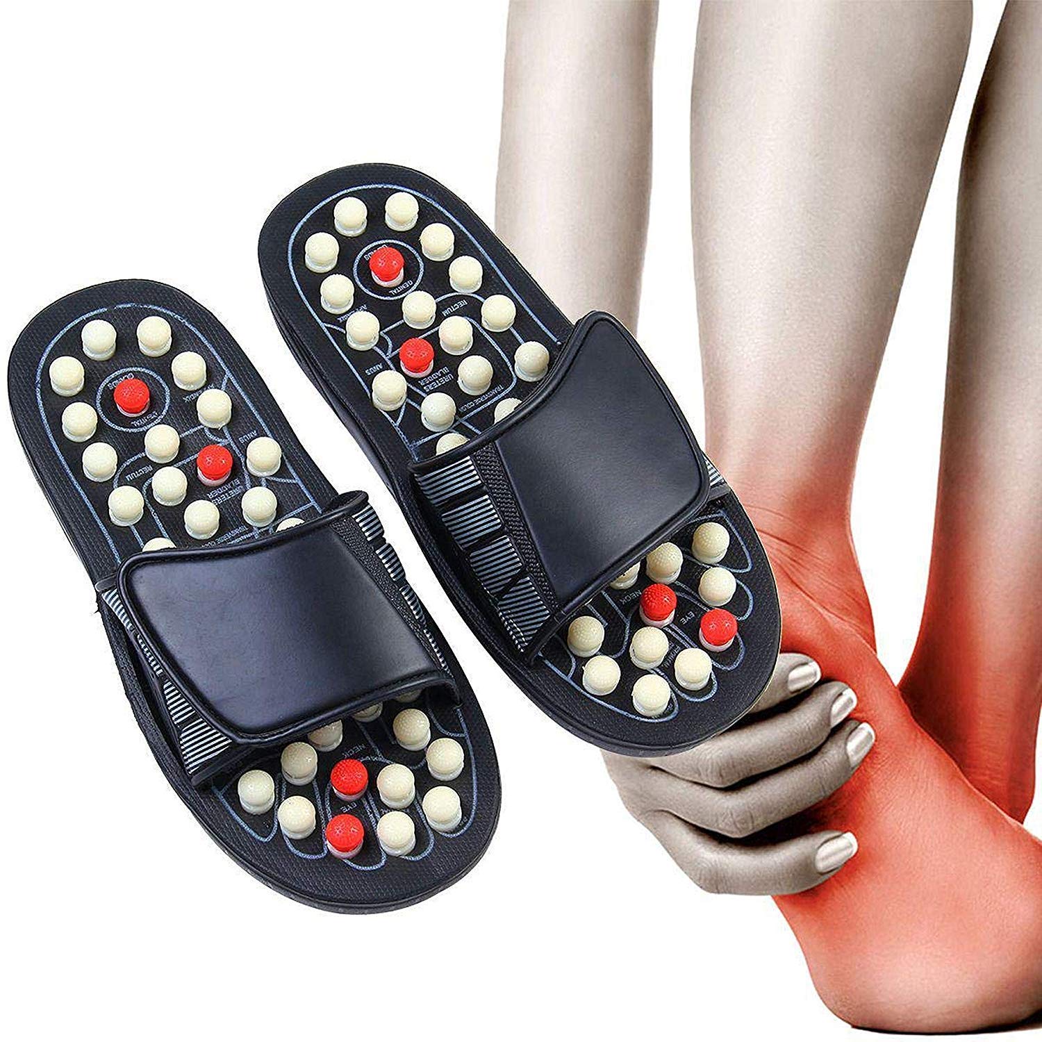 Orahealth Spring Acupressure and Magnetic Therapy Accu Paduka Slippers Foot Massager for Full Body Blood Circulation Slippers Foot Massager For Men and Women (Unisex)