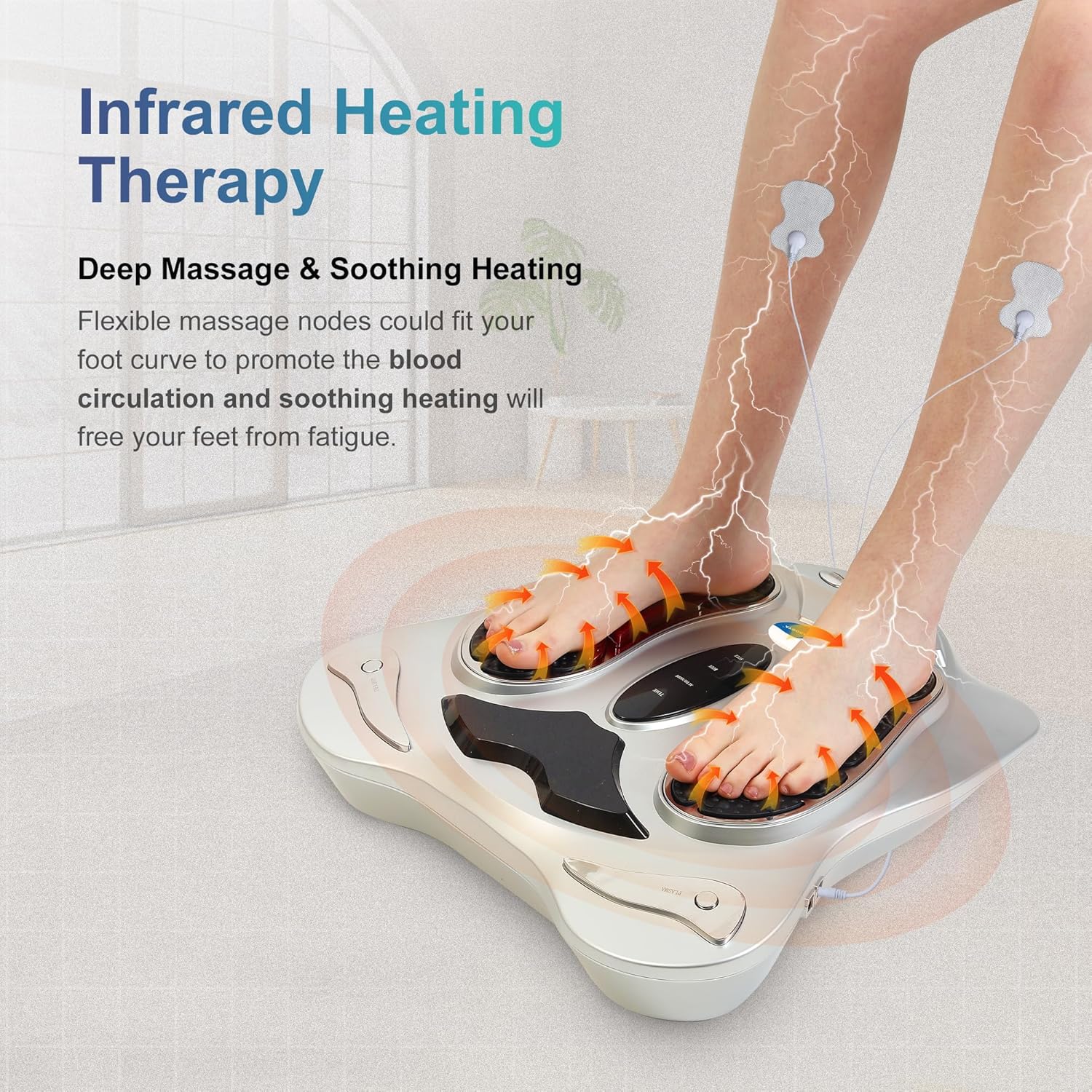 Electric Foot Massager Machine for Pain Relief Electric Foot Massage Machine Foot Massager- Electric Foot Massager Machine for Pain Relief