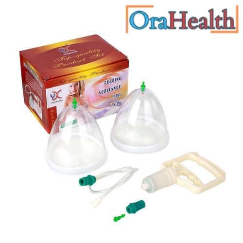 Professional Vacuum Cupping Body Massager Enhancement Fat Cups Massager Big Size with Pump Vacuum Therapy Cups, Transparent