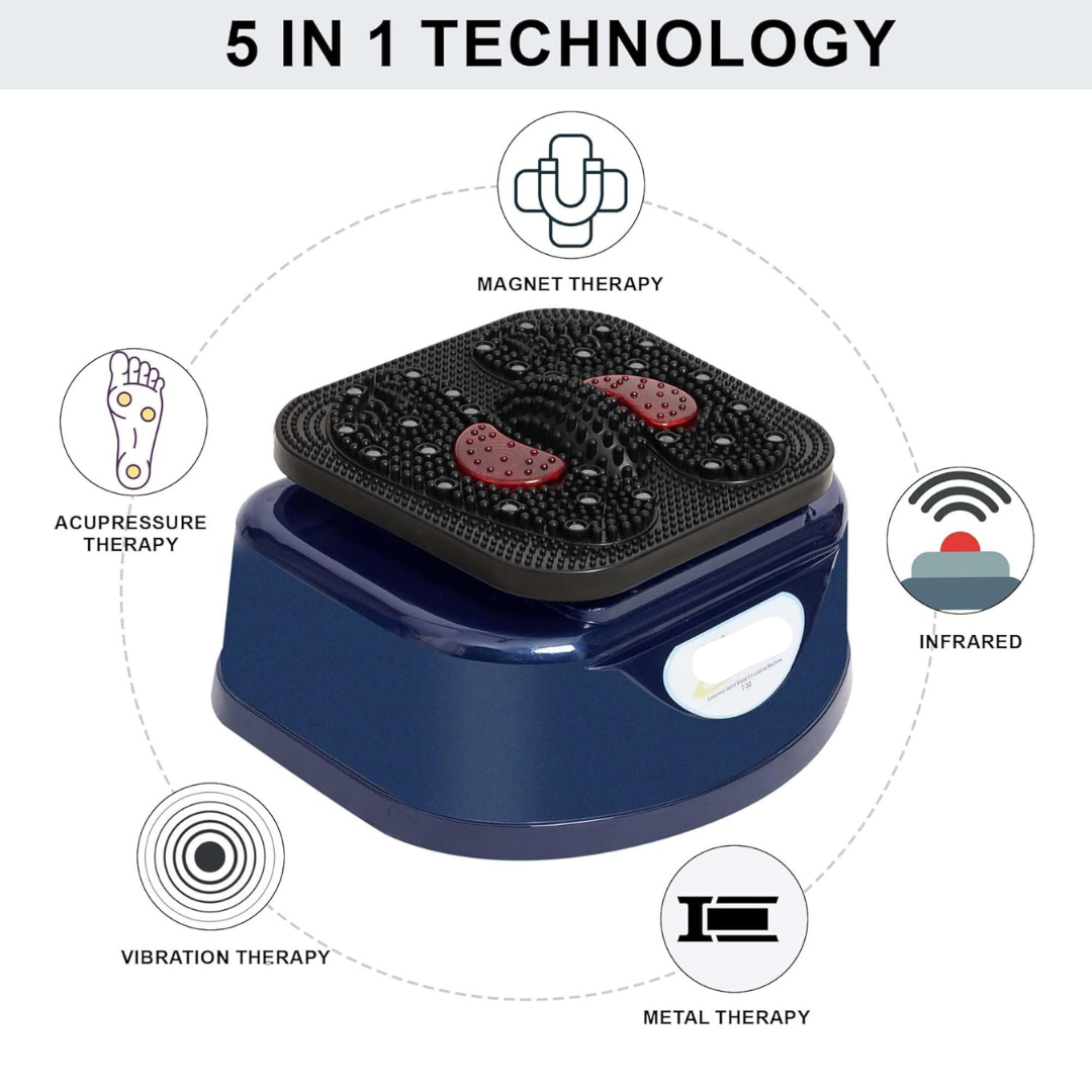 Blood Circulation Machine With Metal Body 28 Magnets With Infrared Lights Massager 185 Watt (Blue) With 3 Years Warranty